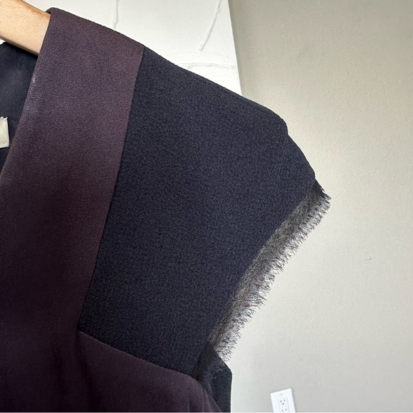 BCBGMAXAZRIA Runway Night Asymmetrical Patchwork Dress in navy black - Picture 12 of 17